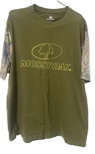 Camiseta Mossy Oak Para Hombres Manga Corta Verde Manga Camuflada Algodón Talla 2XL XXL - Imagen 1 de 7