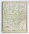 c.1853 Texas Indian Territory Map Stiles, Sherman & Smith Hand Tinted Engraving
