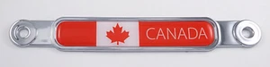 Canada Flag Chrome Emblem Screw On Car License plate Decal badge - Foto 1 di 3