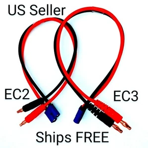 EC2 & EC3 RC Charging Cables Wire Fits Losi Mini T B & Others Ships FREE From US - Picture 1 of 12
