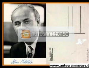 Autógrafo Politik | SPD | Hans MATTHÖFER | 1970 (retrato SW) 1 - Imagen 1 de 1