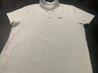 Nike Golf Men White Polo Short Sleeve Cotton Size 2XL Shirt