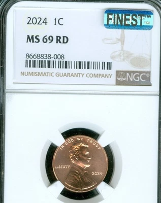 2024 P  SHIELD CENT  LINCOLN PENNY SET NGC MS69 MAC FINEST & SPOTLESS RARE . - Image 1 of 4