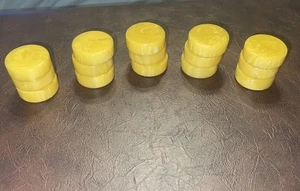 15 Vintage 1.5” Backgammon Crisloid “white” Butterscotch Bakelite Checkers - Picture 1 of 4