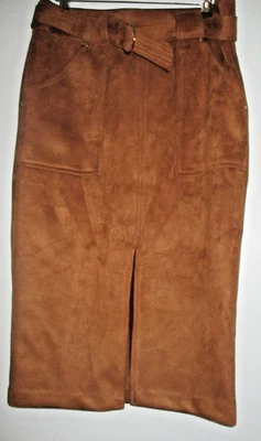 Faux Suede Skirt  - Size 12 - Image 1 of 4