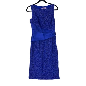 JS Collections Womens size 2 dress blue Sydney knee length - Picture 1 of 5