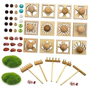 Mini Japanese Zen Garden Rake - Desktop Zen Garden Accessories Kit Set Stamp - Picture 1 of 7
