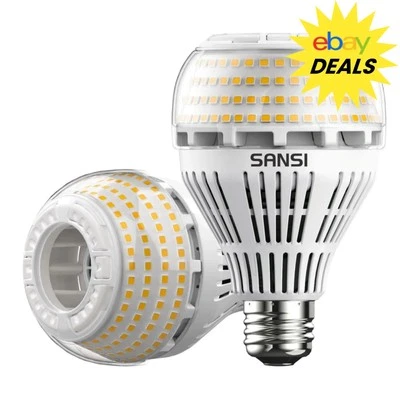 2 pcs LED Light Bulb 250W Equiv. 27W 5000K/3000K 4000lm Home Lamp Bulb SANSI - Image 1 of 2