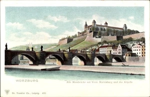 Ak Würzburg am Main Unterfranken,  Alte Mainbrücke, Veste... - 4943061 - Picture 1 of 2