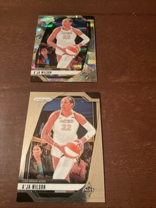 2024 Panini WNBA LAS VEGAS ACES A’Ja Wilson Cracked Iced Prizm & Common Card - Picture 1 of 8