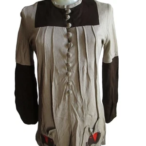 Medium Vintage Women's Tunic Top  1970's Elephant Pockets Real Mod Handmade Indy - Picture 1 of 10