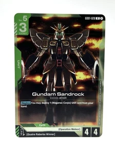 Gundam Sandrock GD01-028 Gundam TCG Newtype Rising R Foil - Picture 1 of 2