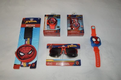 MARVEL SPIDER-MAN ~ LED WATCH ~ SPIDEY LEARN WATCH ~ SUNGLASSES ~ BELT BAG ~ NEW - Image 1 of 4