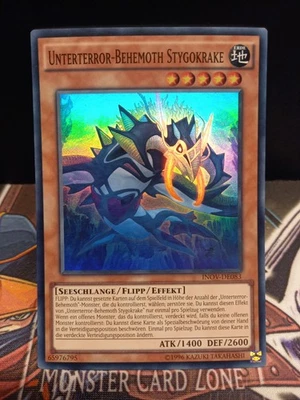 Yugioh UNTERTERROR-BEHEMOTH STYGOKRAKE, INOV-DE083, HOLO - Bild 1 von 2