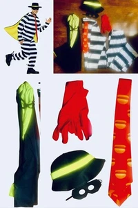 MCDONALDS HAMBURGLAR COSPLAY FULL COSTUME UNISEX 3X~NEW - Picture 1 of 8