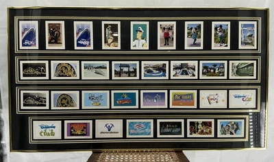 Tarjetas coleccionables vintage de Disney Cruise Line enmarcadas profesionalmente (32) numeradas Foto 1 de 2