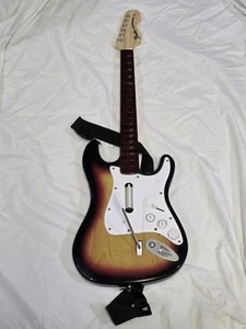 Xbox 360 Rock Band 2 SUNBURST Wireless Stratocaster Guitar Hero Controller - Picture 1 of 6