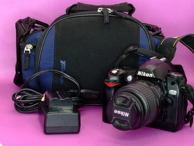 Cámara digital Nikon D70 6 MP SLR con flash incorporado con lente AF Nikkor 18-55 mm ¡y más! Foto 1 de 4