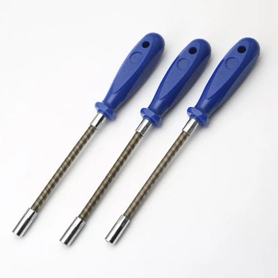 Socket Screwdriver 7mm Hexagon Bendable Non-slip Socket Screw Driver Steel - Image 1 of 4