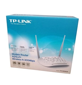 TP-Link TD-W8961N Modem Router ADSL2+ Wireless N 300Mbps Weiß Neu & OVP - Bild 1 von 8