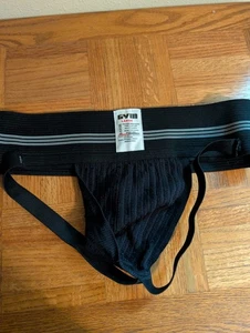 GYM Old School 2.0 Jockstrap with 2" Waistband Black Textured Large - Picture 1 of 1