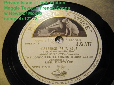 Limited Edition MAGGIE TEYTE Album of FAMOUS FRENCH SONGS Leslie HEWARD 4x HMV Foto 1 de 2
