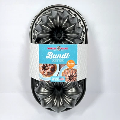 NORDIC WARE Bundt Duet Pan NUEVO Foto 1 de 4