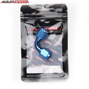 US STOCK 90 Degree 6AN AN6 To AN-6 6AN Female Aluminum Fuel Fitting Adapter Blue - Picture 1 of 6