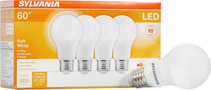 SYLVANIA LED A19 Light Bulb, 60W Equivalent Efficient 8.5W Medium Base, 2700K... - Picture 1 of 1