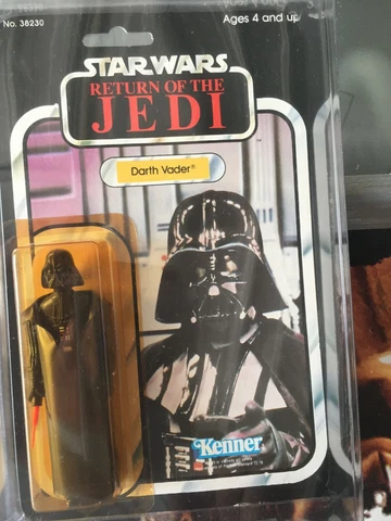 Star Wars DARTH VADER Kenner 1983 Return Jedi 77 Back ROTJ MOC Free Shipping Cover