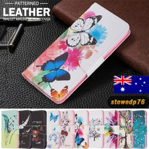 For Samsung S25 Ultra Plus S23 FE S22 S21 Pattern Case Holder Leather Flip Cover - Picture 1 of 16