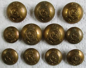 Set 11x British Army: "1st ROYAL DRAGOONS BRASS BUTTONS" (24mm-18mm, WW1-WW2) - Bild 1 von 4