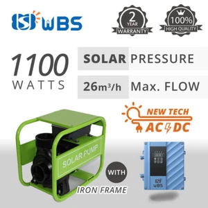 1.5HP Hybrid Solar Powered AC/DC Pressure Pump Surface Water Transfer Irrigation - Picture 1 of 5