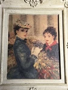 Vintage Blumen von Cherry Jeffe Huldah Antik Stil Rahmen Druck auf Karton 5x7 - Bild 1 von 3