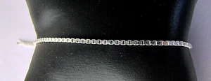 Bracelet Sterling Silver Box 7" Inch Long Chain -1966t - Picture 1 of 2