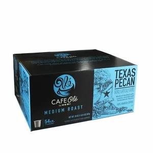 HEB Cafe Ole Texas Pecan Single Serve Medium Roast Coffee 54 count K Cups - Picture 1 of 1
