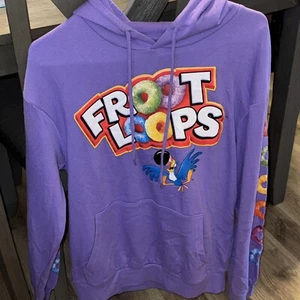Kellogg's Froot Loops Purple Hoodie Medium New Without Tags - Picture 1 of 5