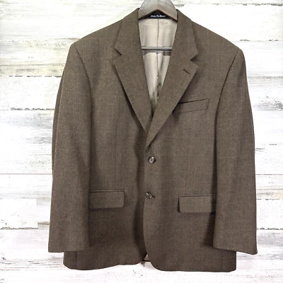 Chaqueta Blazer de Verano LAUREN Ralph Lauren Para Hombres Marrón Espiga 100% Lana Talla 42S Foto 1 de 4