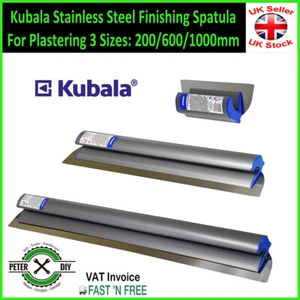 Kubala Stainless Steel Finishing Spatula For Plastering 3 Sizes: 200/600/1000mm - Picture 1 of 4
