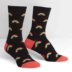 Sock It To Me Women's Crew Socks - Retro Rainbow (UK 3-8) - Picture 1 of 2