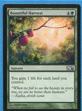 2 x magic mtg magic 2013 m13 bountiful harvest #163 - generous harvest