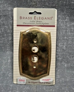 Vintage/Antique Style Solid Brass Single G Push Button Switch Plate Cover New - Picture 1 of 3