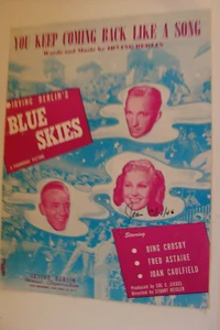 You Keep Coming Back Like a Song Blue Skies 1945 Irving Berlin Crosby Astaire - Picture 1 of 1