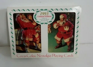 1993 Coca-Cola Nostalgia Playing Cards Limited Edition Tin 2 Decks NIB - Picture 1 of 8