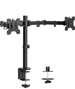 VIVO Dual Monitor Desk Mount, Fully Adjustable Steel Stand, Supports 2 Computer - Picture 1 of 8