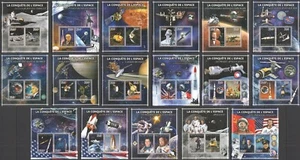 EB211 2013 SPACE CONQUEST APOLLO 11 YURI GAGARIN SATELLITES ! 17BL MNH STAMPS - Picture 1 of 1