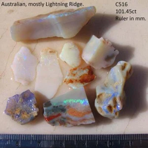 Joyería Lightning Ridge ópalo áspero 101,45 TCW 100 % sólida natural australiana C516 - Imagen 1 de 3
