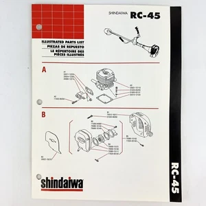 Shindaiwa RC-45 Trimmer Parts List 1992 Vintage Original - Picture 1 of 2
