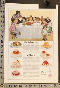 1917 JELLO GELATIN DESSERT FOOD KITCHEN ILLUSTRATOR ROSE ONEIL DECOR ART AD XM62 - Picture 1 of 1