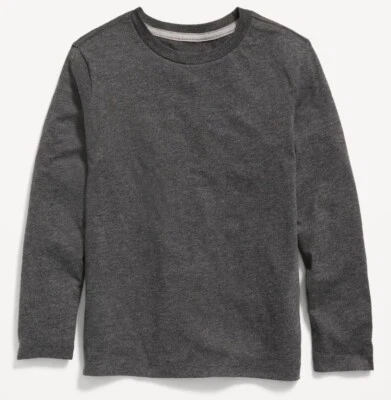 Old Navy Softest Long-Sleeve T-Shirt for Boys, Size: Small, Color: Charcoal, NWT - Image 1 of 2